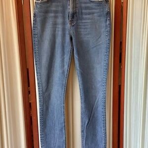 REFORMATION High & Skinny Jeans Rhine Wash Blue Denim Stretch Size 25